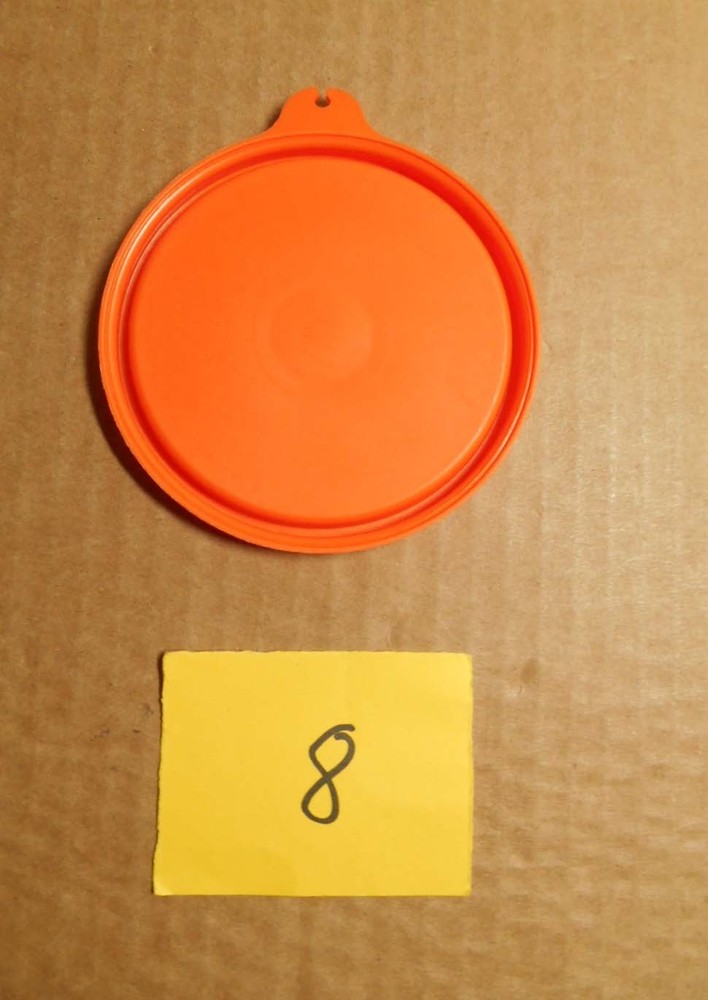 Tupperware #733 Orange Round Vintage Replacement Lid Y8