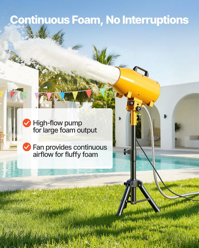 VEVOR Foam Machine Adjustable Angle Control Foam Maker with Triangular Structure