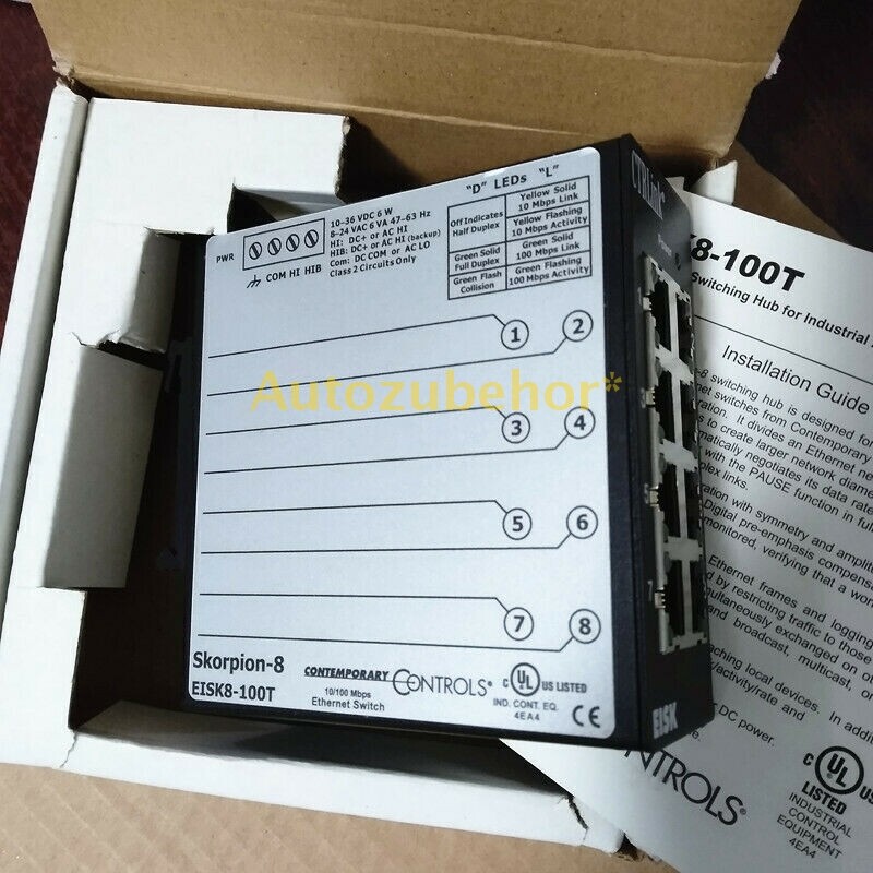 1PCS New EISK8-100T CTRLink Skorpion 8 Port 10/100 Switch Ring Network Setting