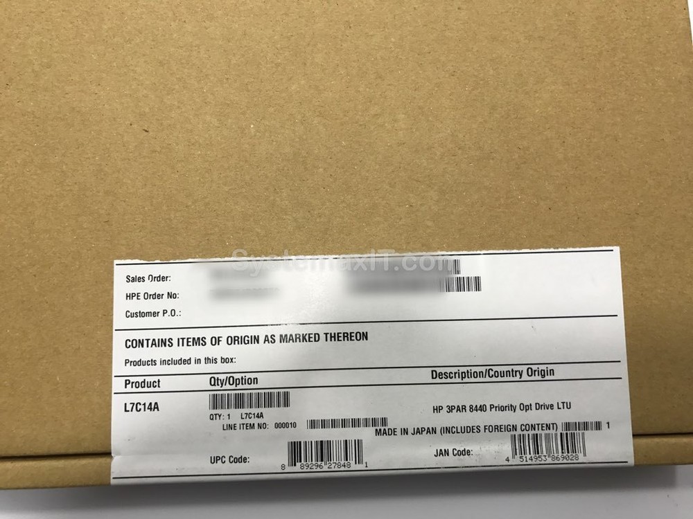 L7C14A - HPE 3PAR 8440 Priority Optimization Drive LTU Licence