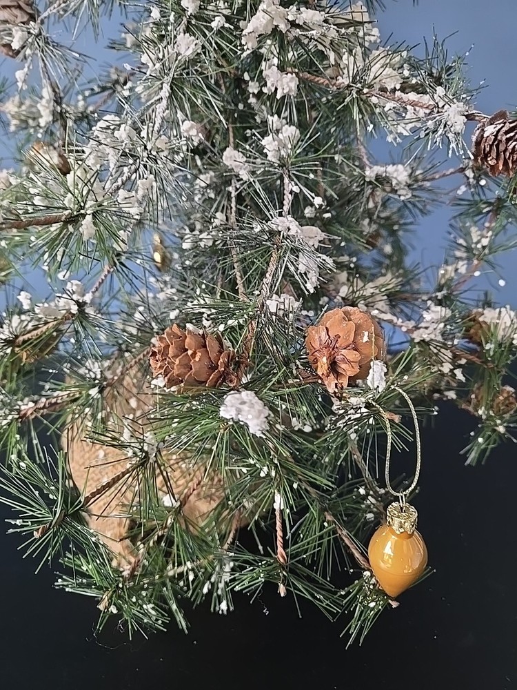 Tabletop Artificial Snowy Pine Christmas Tree 33"