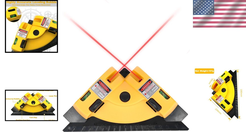 Compact Laser Level - 30ft Green Beam with Intelligent Protractor for Accuracy