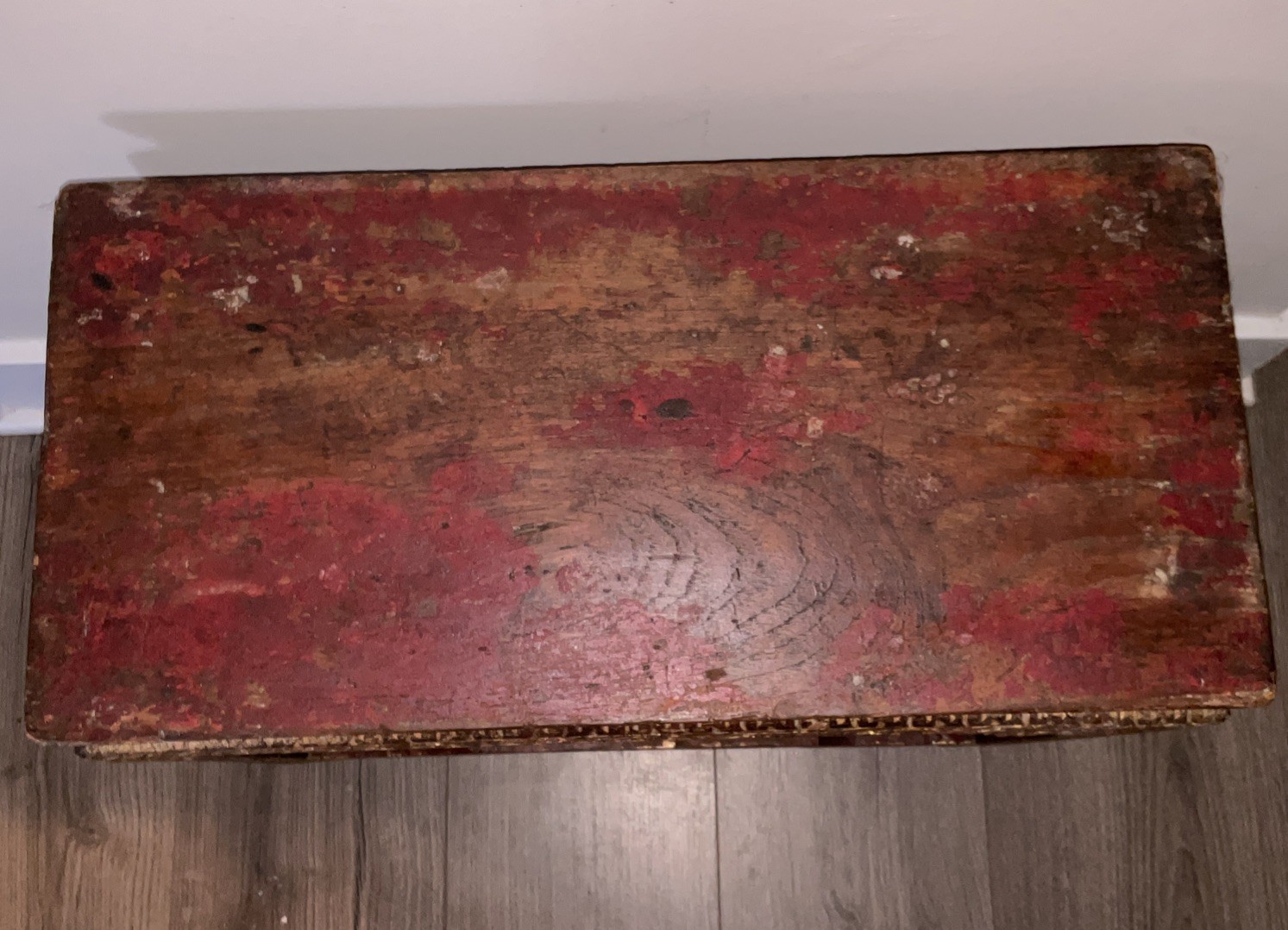 Hand Carved Asian Gilt Wood Altar Table Console – Ornate Gold Red Accent