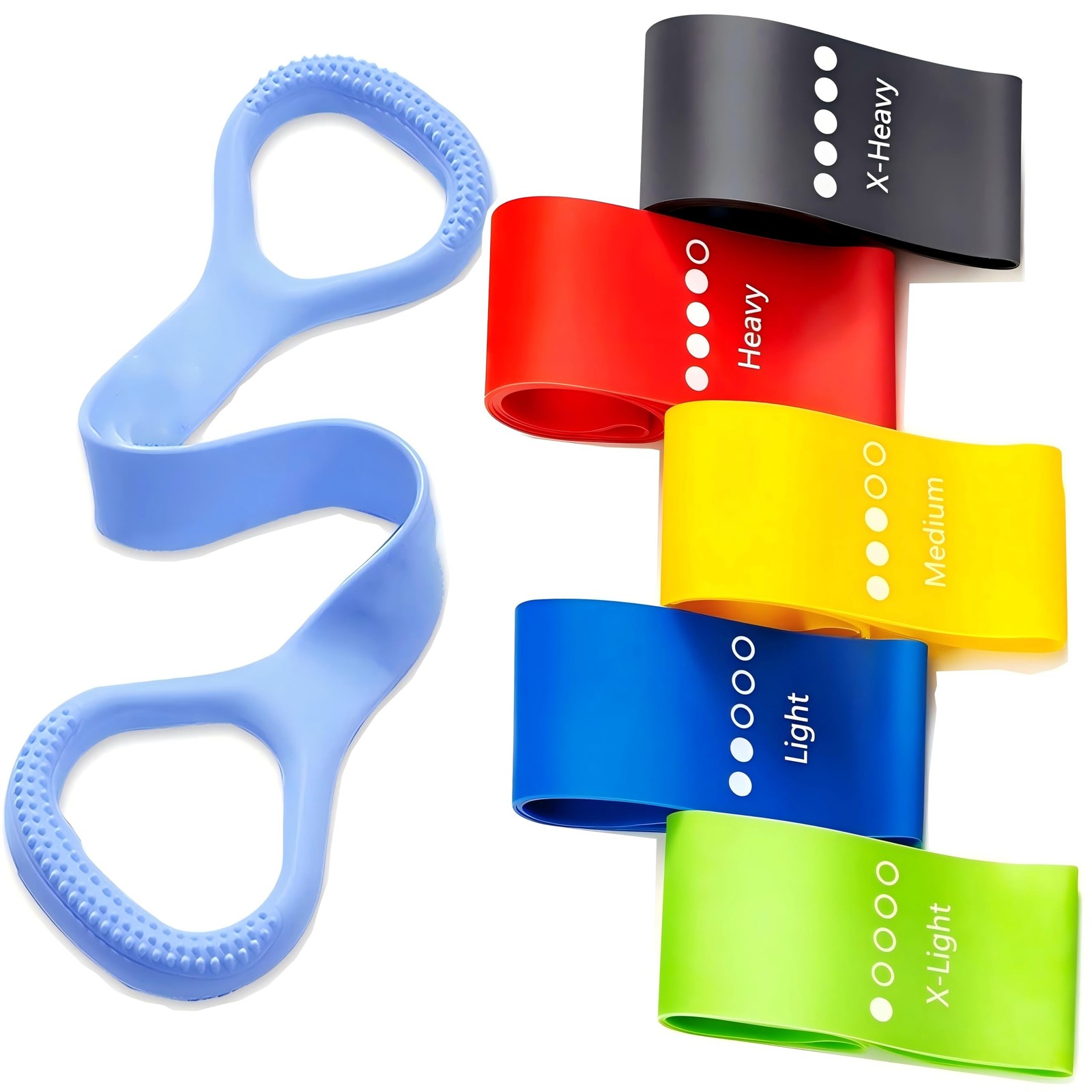 Resistance Bands for Working Out 6 Pack Resistance Bands for Arms,Elastic Pil...
