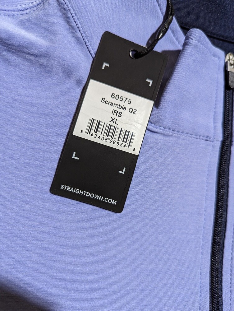 NWT MEN'S STRAIGHT DOWN SCRAMBLE PULLOVER, SIZE: XL, COLOR: LIGHT BLUE (M4)