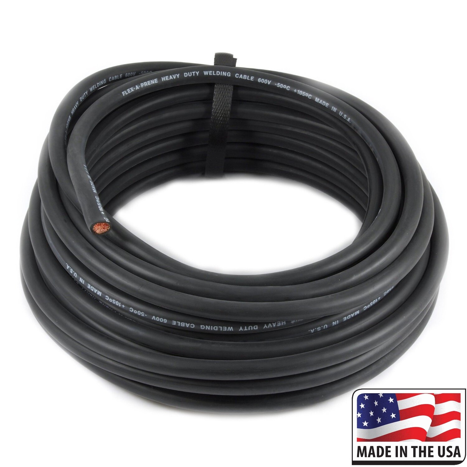 100 Foot of #2 AWG Direct Flex-A-Prene Welding Cable Made In USA