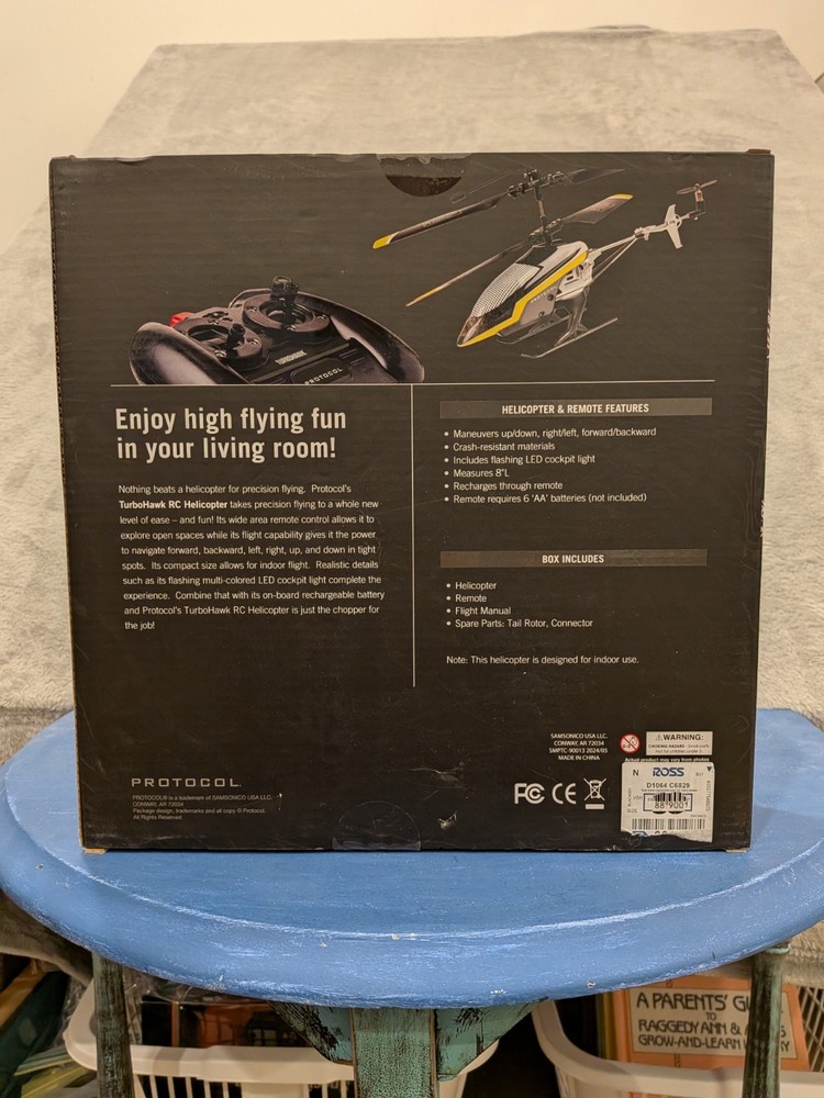 Turbohawk Protocol 3 Channel Remote Control Helicopter NIB