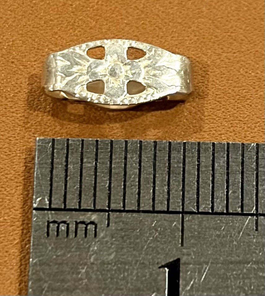 Lot Of 20pc Floral Pinch Bail Connectors .925 Sterling Silver Vintage 5x10mm