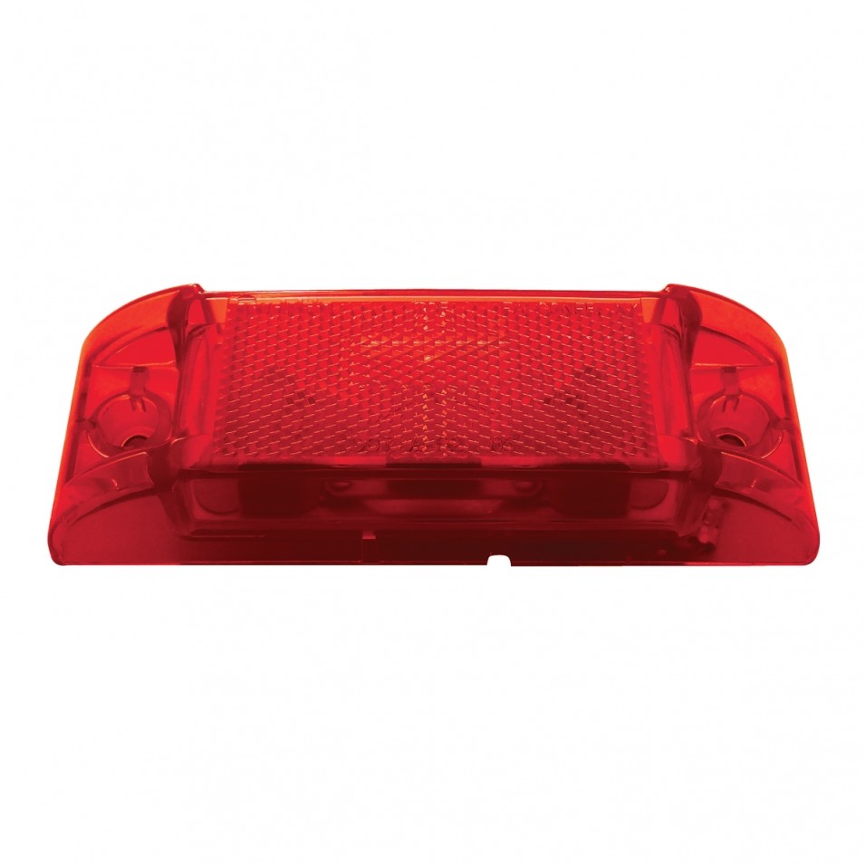 Rectangular Clearance/Marker Light w/ Reflex Lens - Red Lens