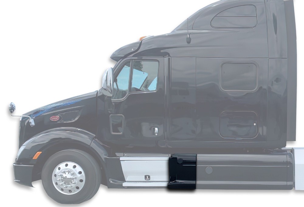 Black Plastic Mid Center Fairing Left, Driver Side for Peterbilt 587+Accessories