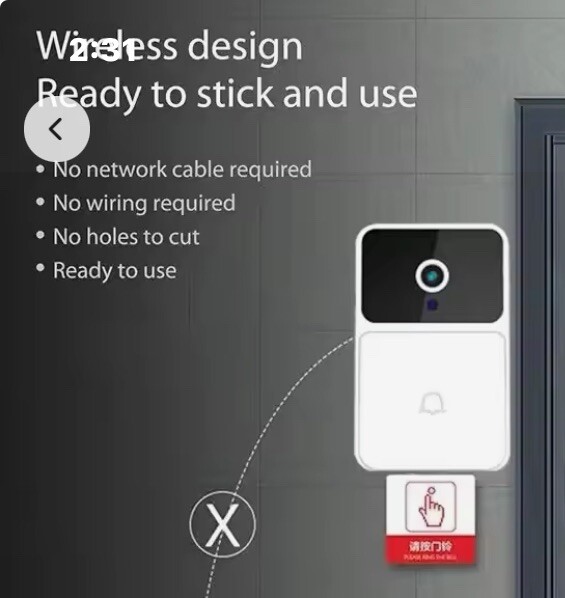 wifi wireless video doorbell camera 2-way intercome