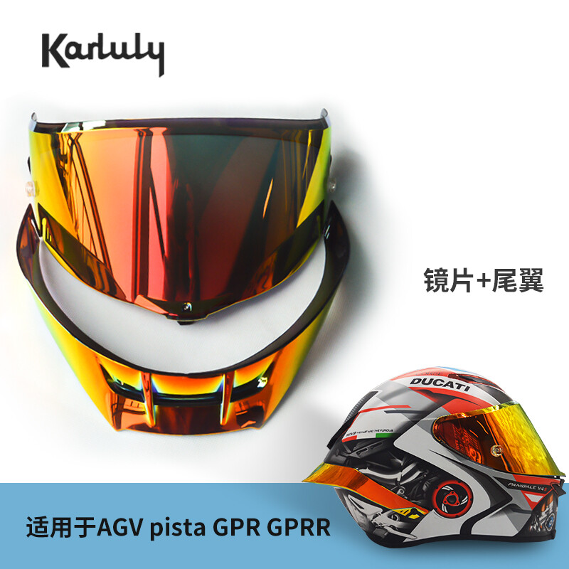 REVO Visor & Tail For AGV Race 3 CORSA Pista Helmet Lens Spoiler Tinted Shields