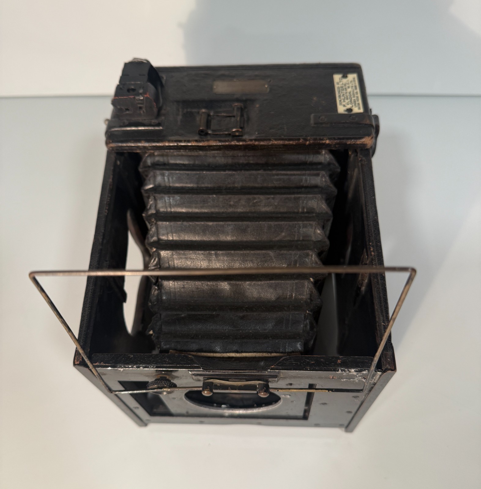 VINTAGE - PEELING & VAN NECK,LONDON FOCAL PLANE PRESS CAMERA + FILM HOLDER