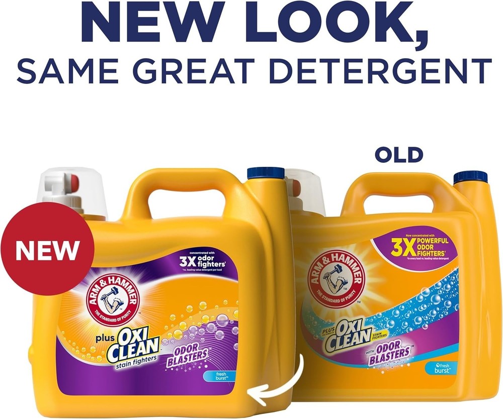 ARM & HAMMER Plus 128 Loads Liquid Laundry Detergent, 166.5 Fl oz