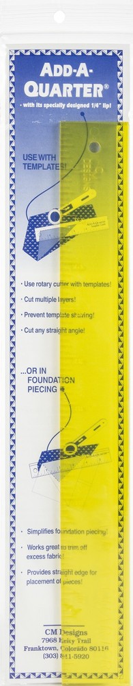 CM Designs 12CMD Add-A-Quarter Ruler-12"
