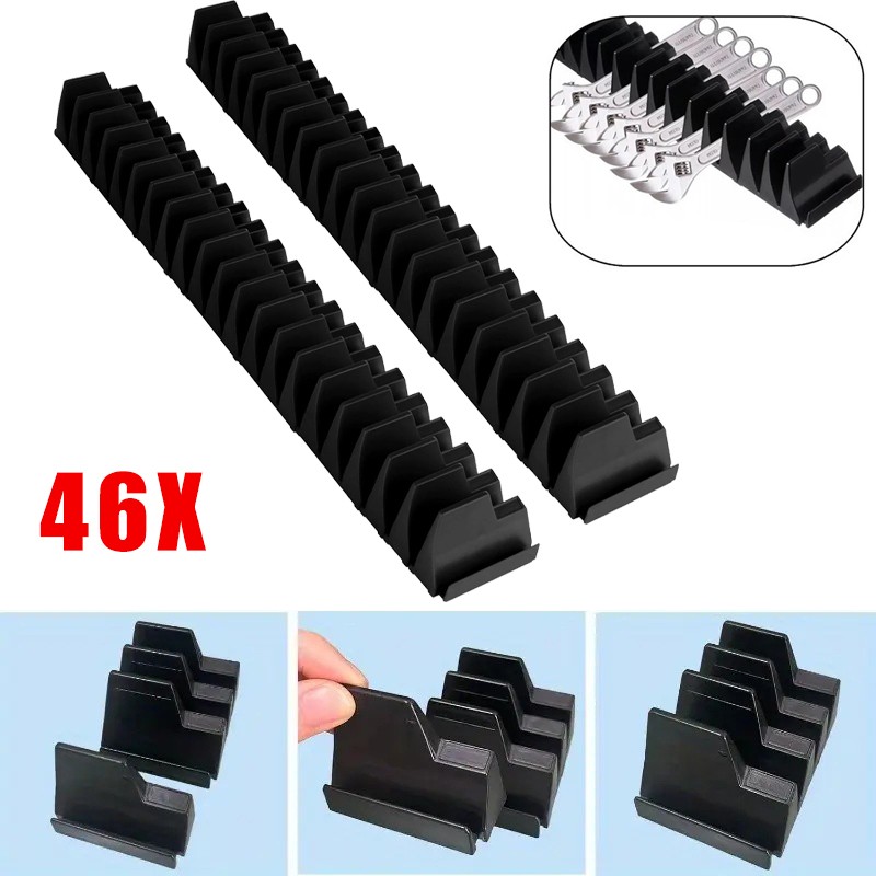 46/80PC Magnetic Modular Wrench Organizer Compact Tool Storage Slots hold Tools