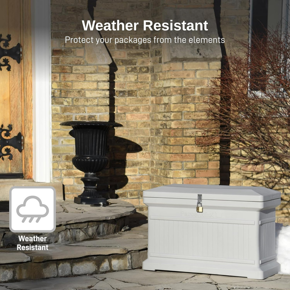 Parcelwirx Lockable Horizontal Storage Cabinet - Slate Grey Package Box