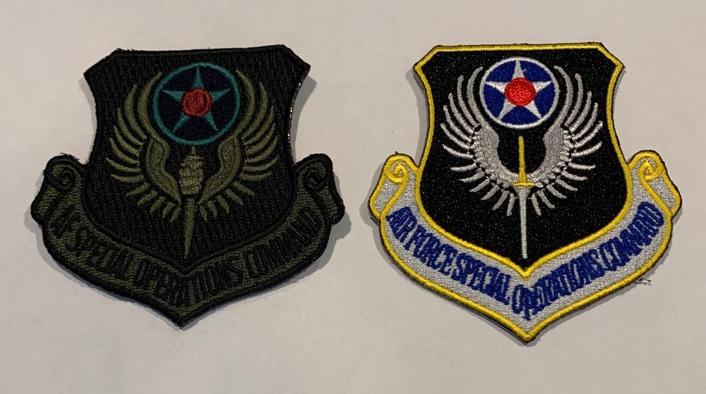 2 x AFSOC MAJCOM Patches USAF Special Operations Combat Controller Iraq