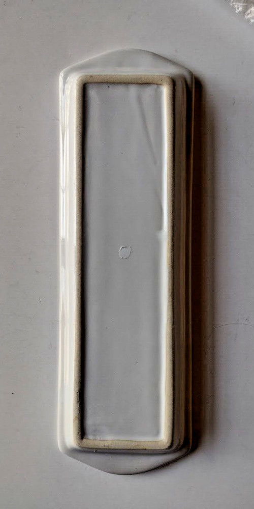 Ceramic Rooster Rectangular Bread Serving Tray Dish