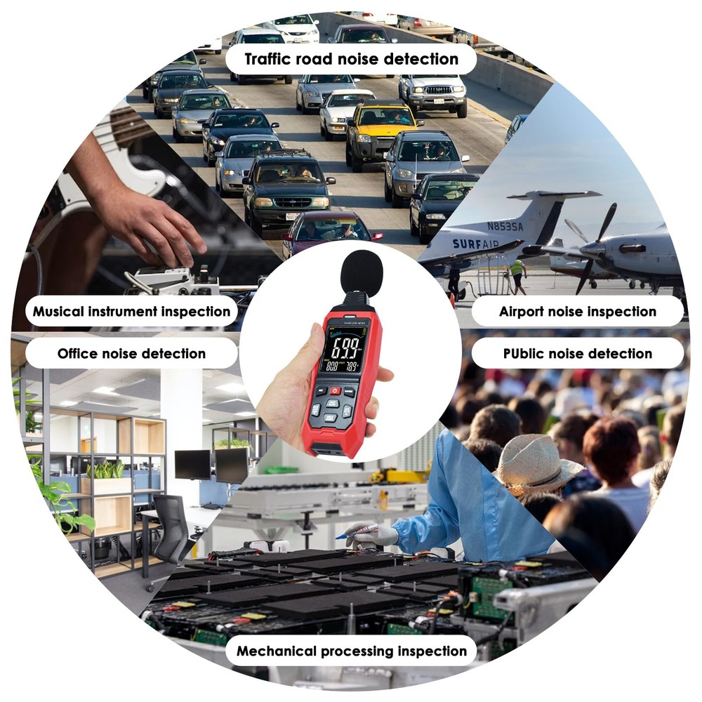 Sound Level Meter Datalogger A/C/Z, Portable