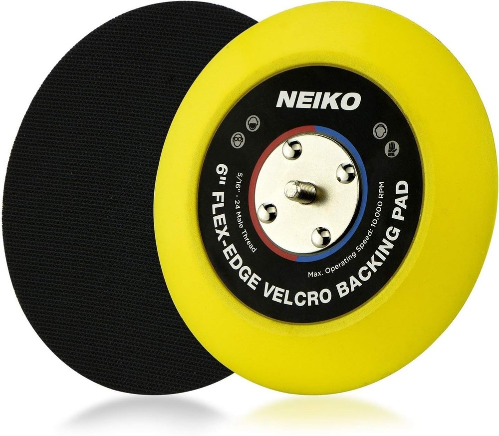 Neiko 30267A Flexible-Edge Hook-and-Loop PU Backing Pad for DA Sander 6"
