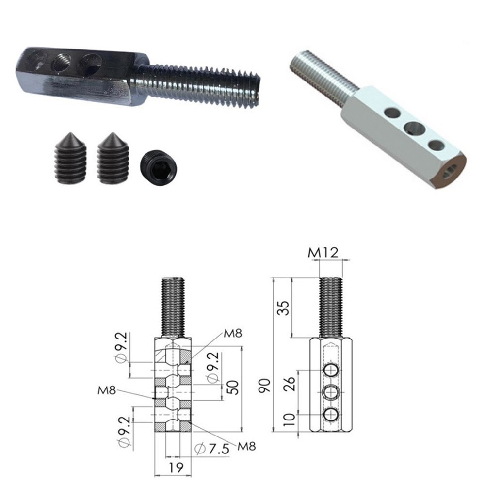 Cable Joint for Weight Stacks Selector Topper Made from Steel Material
