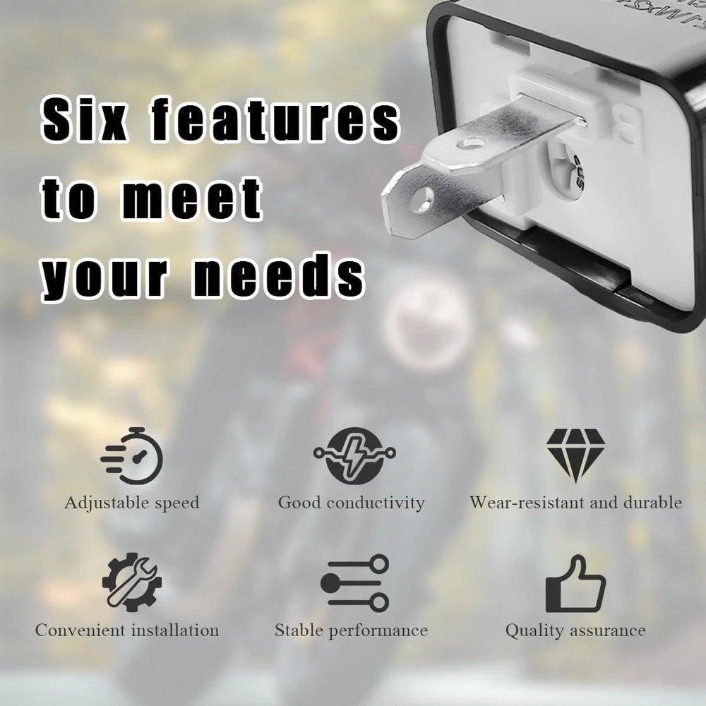 12V Speed Adjustable 2 Pin LED Flasher Relay, Electronic Flasher Relay Replaceme