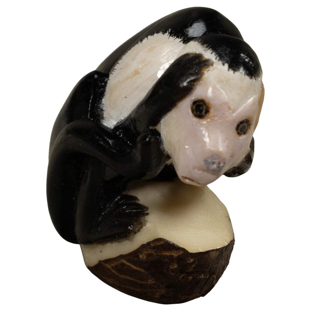 White Face Monkey Tagua Carving