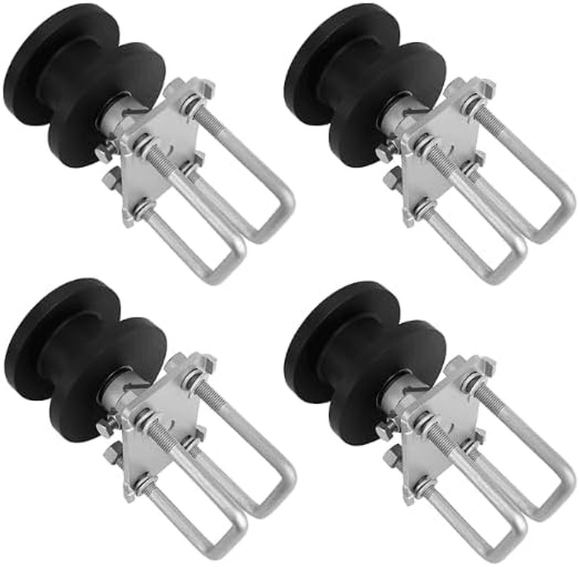 Nylon Sliding Gate Rollers for 4" Posts - 4 Pack Cantilever Hardware Set
