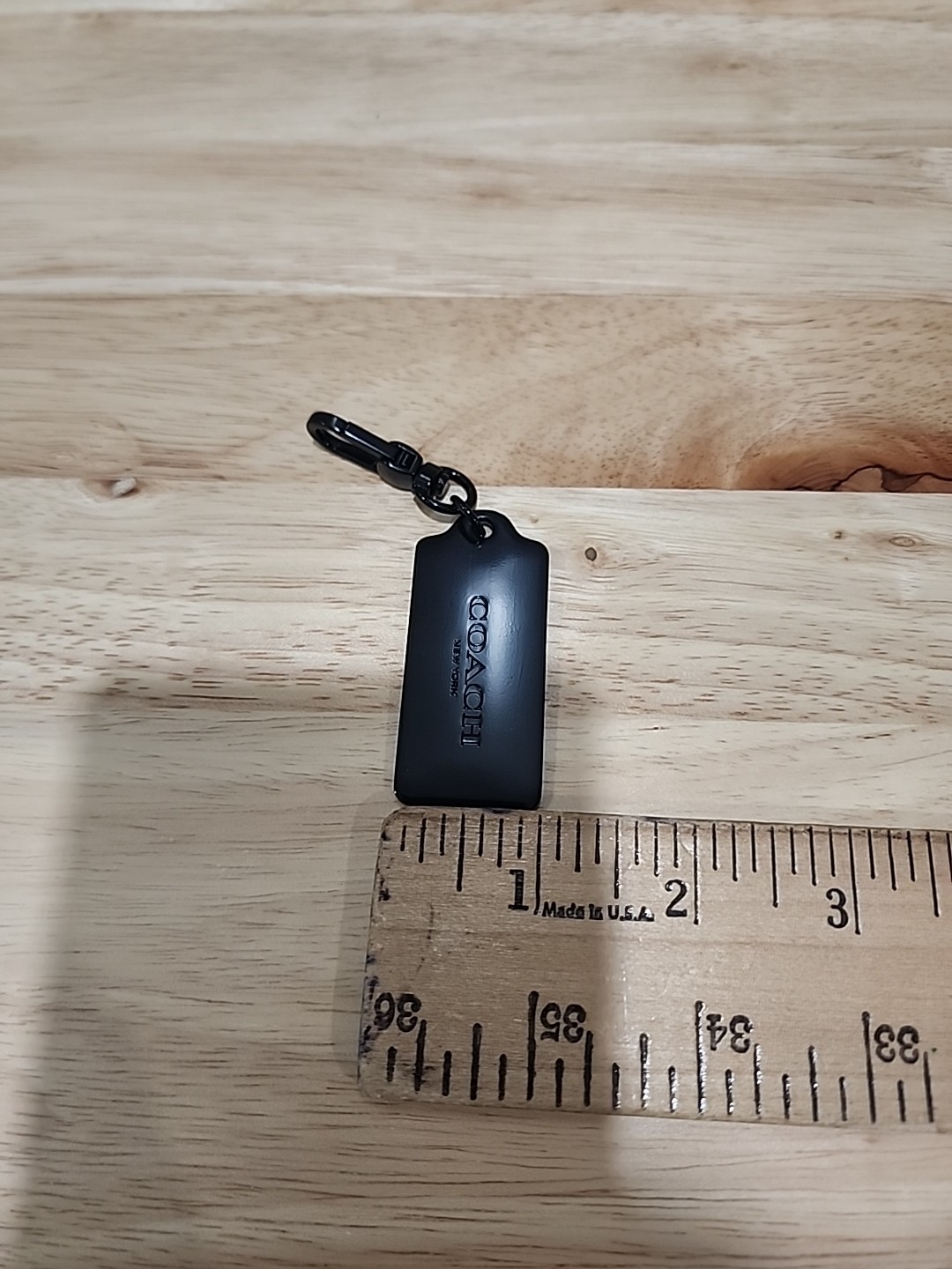 COACH NEW YORK ALL BLACK METAL KEYCHAIN / HANG TAG NEW LIMITED EDITION NEW