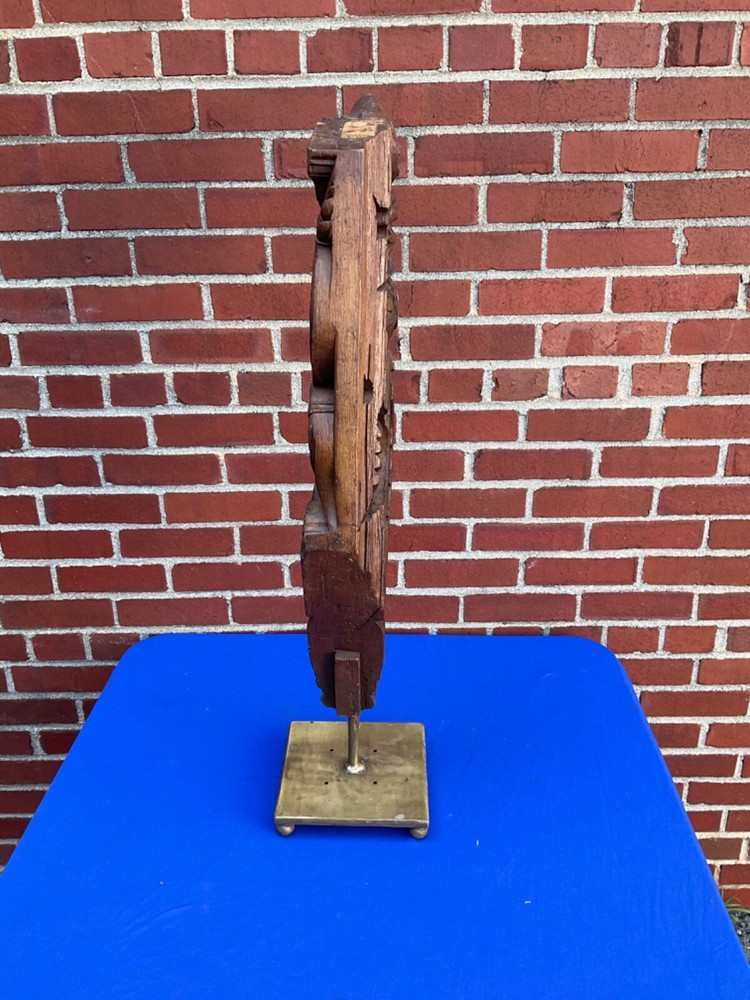 Antique Carved Architectural Element On Stand