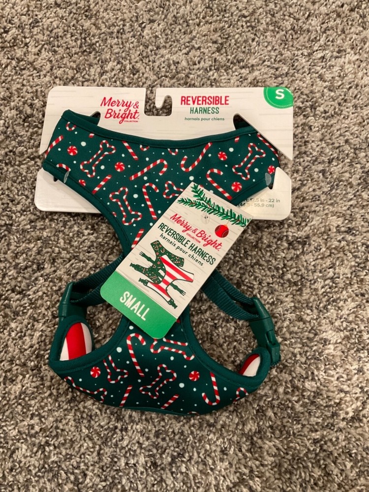 Merry & Bright "Candy Cane" Reversible Harness (S)