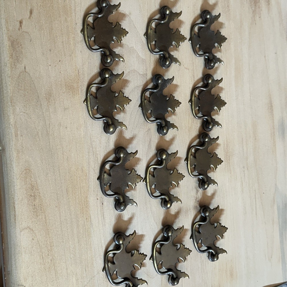 Vintage Chippendale Brass Colonial Style Drawer Pull 2.5” Centers