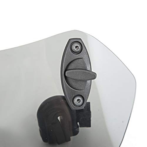 Motorcycle Windscreen Extension, Adjustable Clip-on Wind Deflector, Tawny
