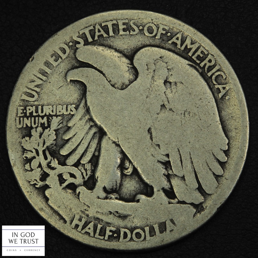 1916 Walking Liberty Silver Half Dollar 50C