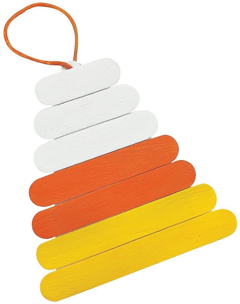New Craft Stick Candy Corn Ornament Craft Kit Fall Kid