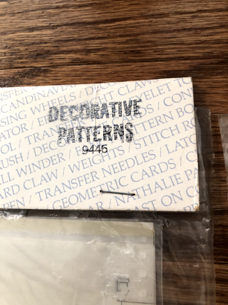 NEW White Knitline Knitting Machine Decorative Patterns 9446