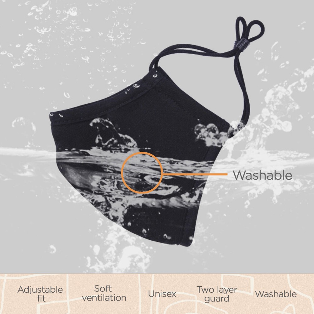 Face Mask Double Layer Washable Cotton Adjustable Straps Unisex Face Mask