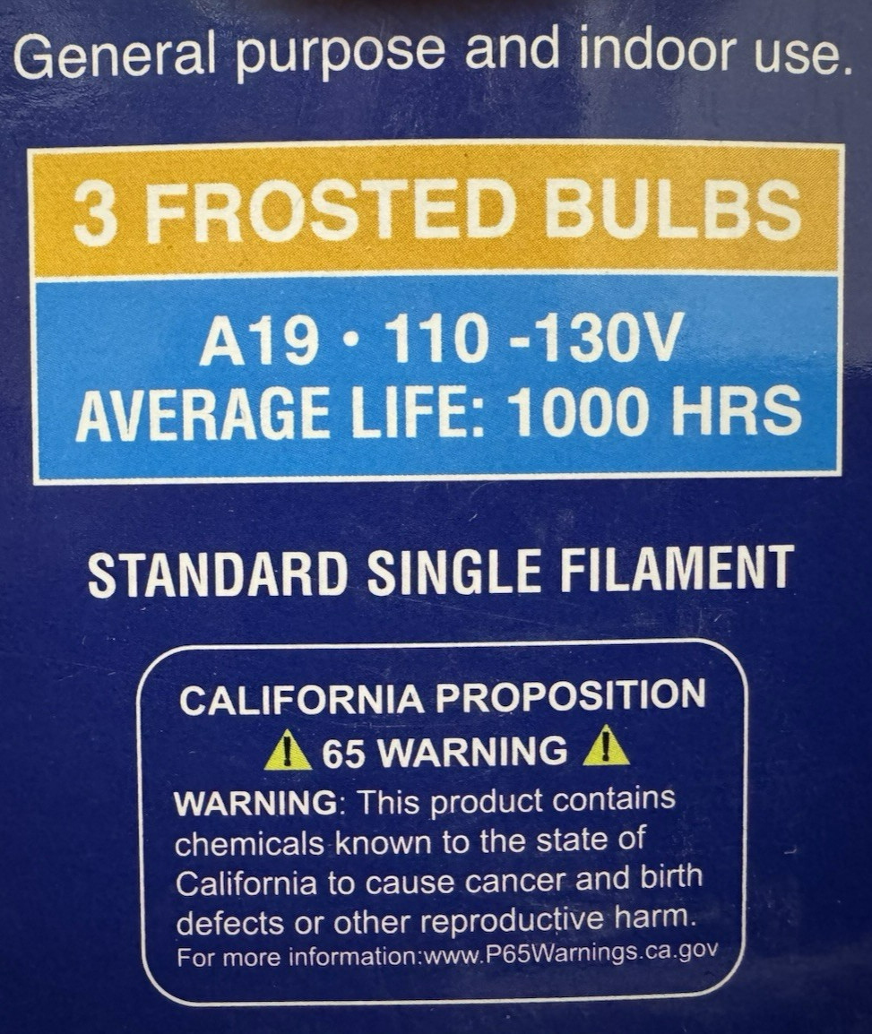 6 75W Simply for Home Frosted White Glass A19 Light Bulbs w/Standard Medium Base