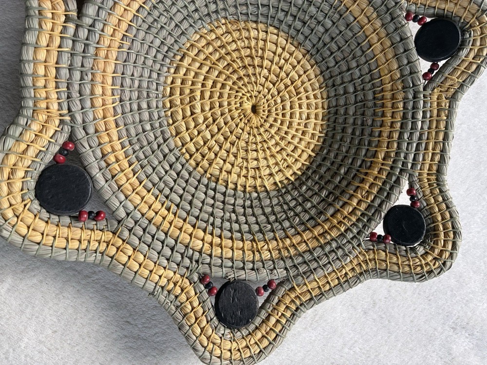 Boho Wall Basket Decor Woven Unique item Bowl