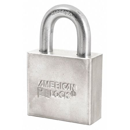 American Lock A50 Padlock, Keyed Different, Standard Shackle, Rectangular Steel