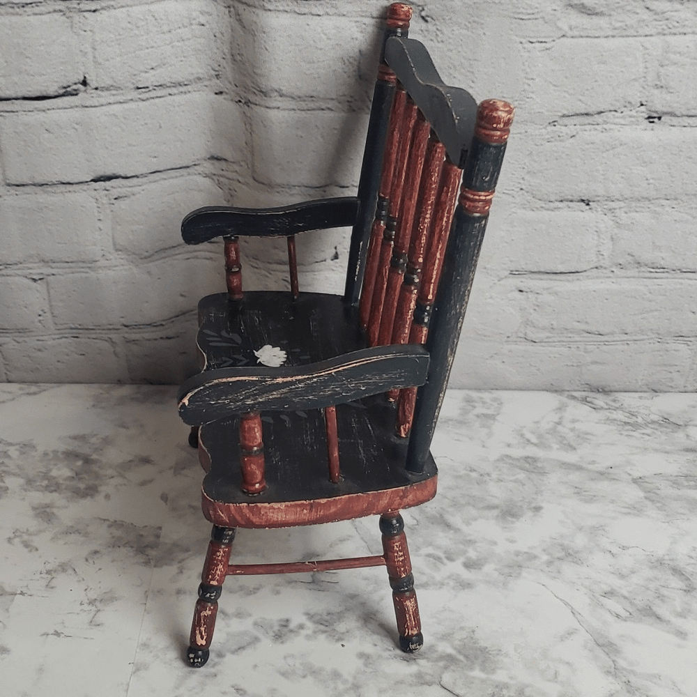 Handpainted Vintage Primitive Mini Chair