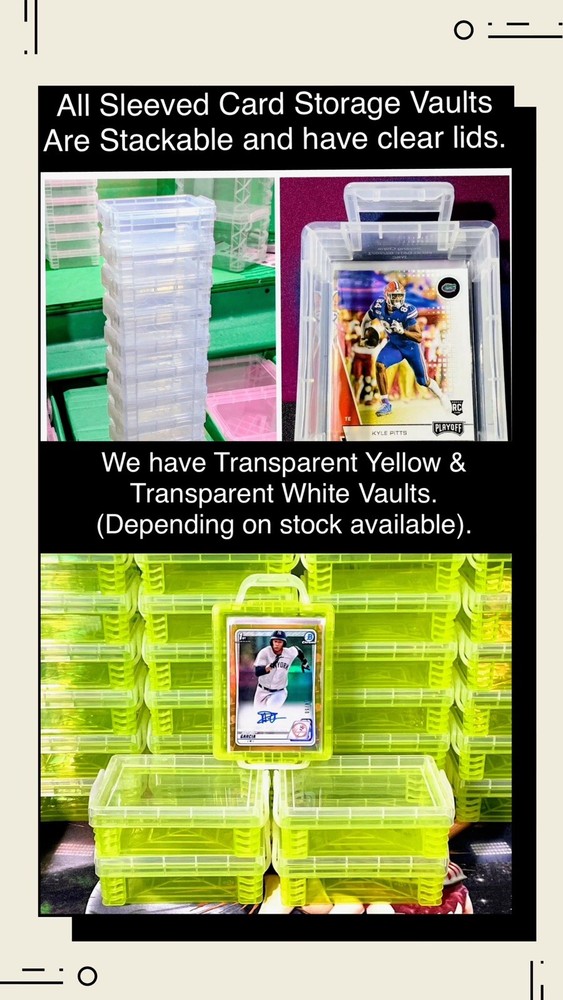 10 - Card Storage Box Vaults - Stackable (For Cards in Penny Sleeves)