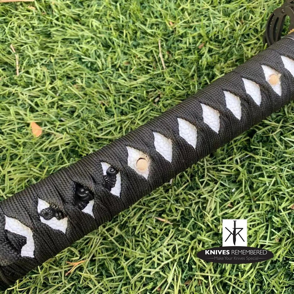 SHARP Blade Katana Practice Samurai Sword w/ Crane Tsuba and Scabbard