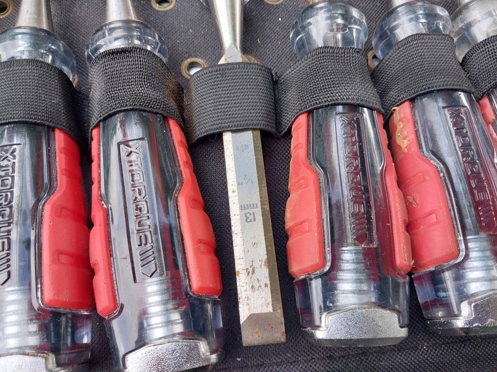 Xtorque Go-Thru Steel Core 9 Pce Chisel Set