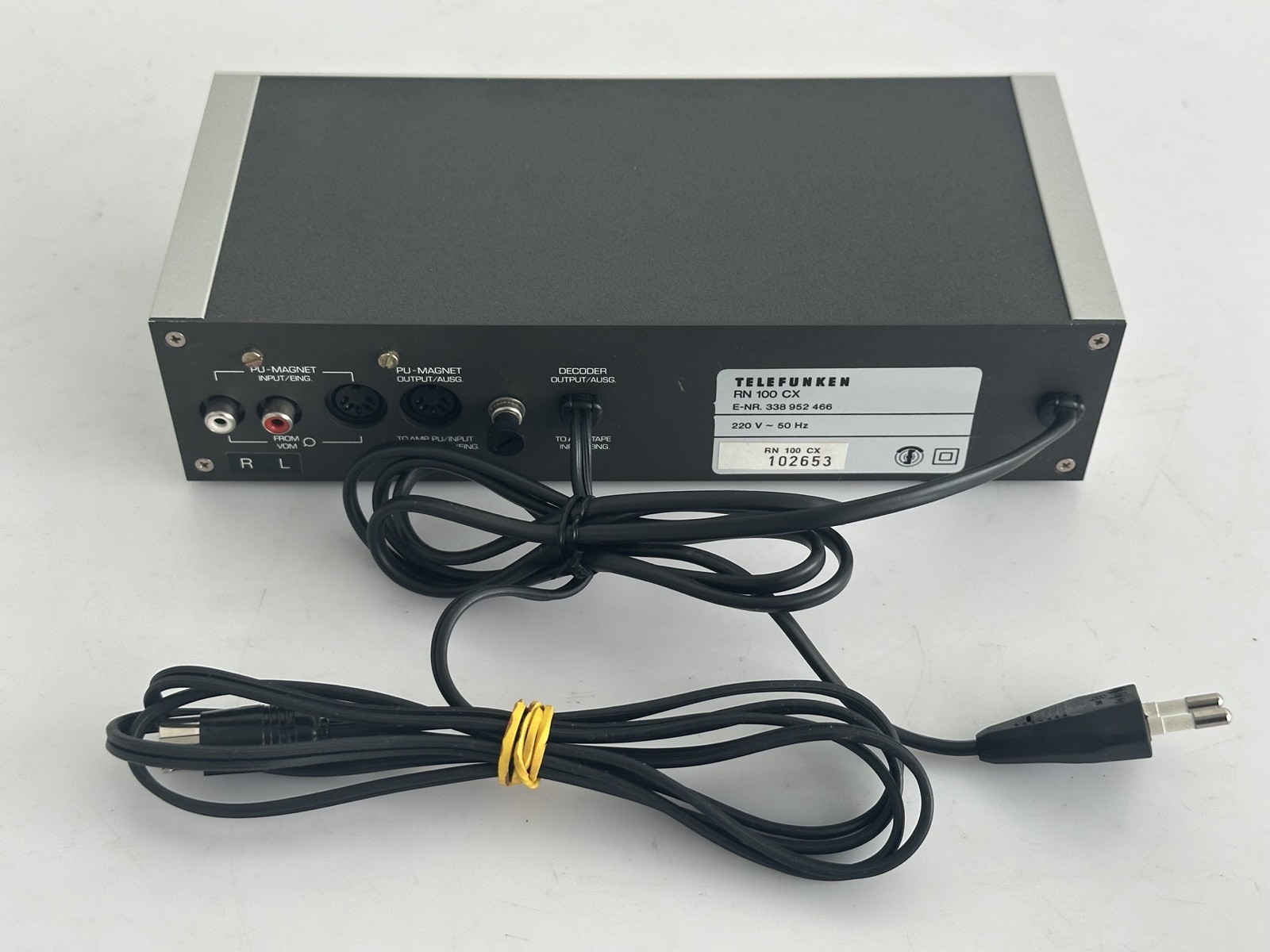 Telefunken RN 100 CX Phono Preamplifier / Preamp "NOT TESTED" #2