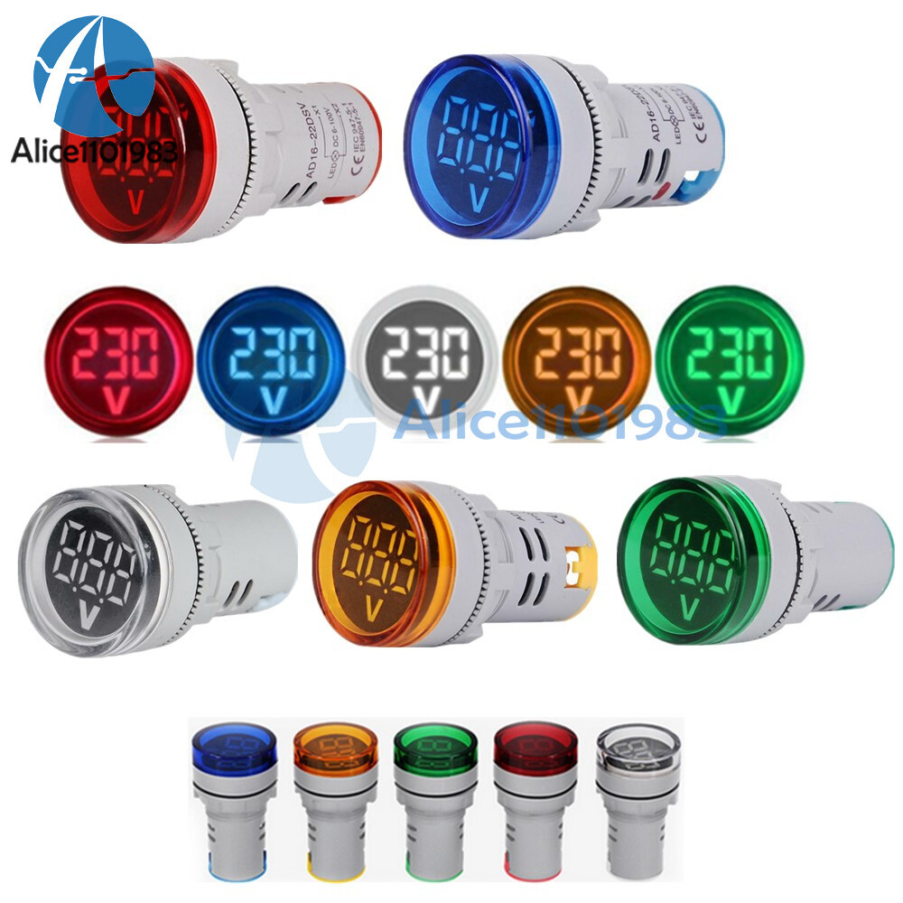 22MM Mini LED Voltmeter Digital Display Voltage Meter Volt Tester DC 6-100V
