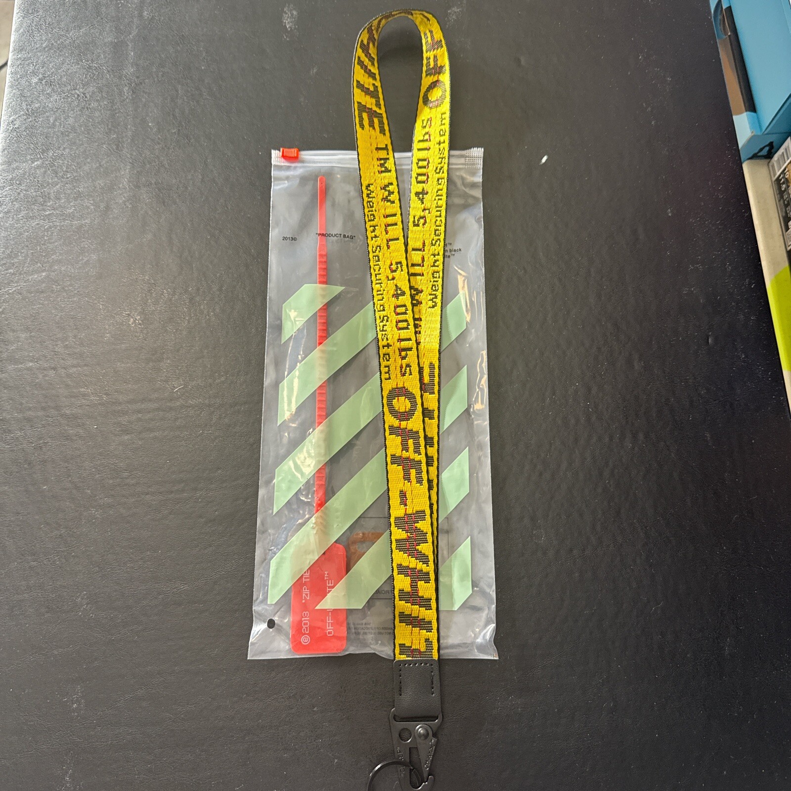 Off White Industrial Keychain  Lanyard Yellow. SAME DAY SHIPPING ✅