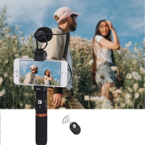 CoMica Metal Mini On-Camera Directional Shotgun Mic Kit w/Bluetooth Controller