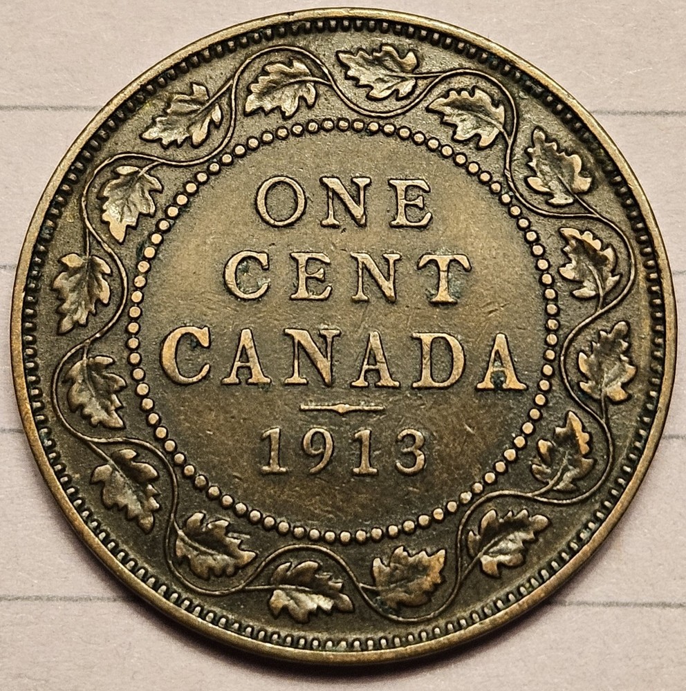 CANADA 1913 LARGE CENT, High Grade
